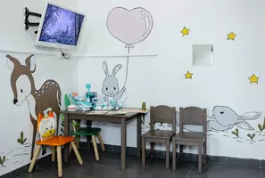 Зона детского пребываания в стоматологической клиники "Витаника" на ул. Малая Бухарестская, д. 2