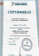 Сертификат участника курса Алыева В. 